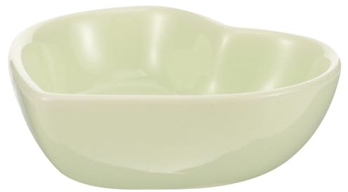 CVUTOVO Bol en Céramique de Cœur pour Hamster et Écureuil, Surface Lisse et Antiretournement, pour Cage Hamster et Alimentation Animale