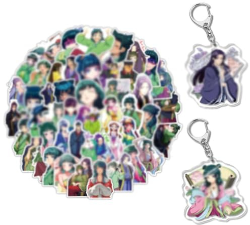AYACZO 53 Stück Anime Sticker,Die Apothe Wasserdichte Graffiti Ornament Aufkleber,Mit 2 Stück Schlüsselanhängern,Personalisierte Kombination Nicht Wiederholt