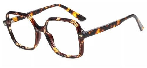 Firmoo Oversized Blue Light Glasses,Reading Glasses Women Men Square Frame | Lightweight,Anti Glare,Reduce Eyestrain Headache,Anti Reflective Blue Light Computer Glasses
