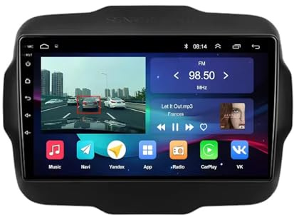 Touch Screen Radio Stereo Auto 2 Din per Jeep Renegade 2014-2018 Car Radio con Bluetooth Vivavoce, con Hd Touch Screen Supporta Navigazione, Bluetooth, 4 Nucleo 1G+16G