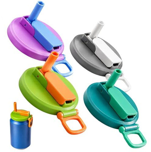Can Covers for Drinks Cans UK, Soda Can Lids with Straw, Can Lids for Fizzy Drinks, Set of 8 Reusable Can Covers with Secure Seal, Multi-Purpose Drink Lids for Outdoor Activities and Home Use, Durable