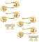 White Hinge Limited 4 Pairs of Round 55mm Victorian Polished Brass Scroll Latch Handles Internal Door Lever