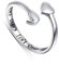 S925 Sterling Silber Semikolon offener Ring Inspirational Awareness verstellbarer Ring mit meiner Geschichte ist noch nicht vorbei, 57.0