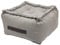 Alphadeco Dickes Bodenkissen Uni - 25cm hoch - mehrere Farben - Pouf - Ottoman - Hocker - 40x40x25cm - 100% Baumwolle (170g/m2) (Hellgrau)