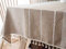 Lanqinglv Quaste Tischdecke 140x220 Abwaschbar Baumwolle und Leinen Tischtuch Beige Tischdecke Rechteck Couchtisch
