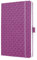 SIGEL JN121 Notizbuch Tagebuch Jolie, ca. A5, liniert, Hardcover, Gummiband, Stifteschlaufe, Einstecktasche, pink/beere, vegan, aus nachhaltigem Papier