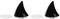 Kaerm 2-teilige Helm Hörner Dekoration Motorradhelm Teufel-Horn mit Saugnapf Dekoration für Motocross-Helm Motorrad Schwarz One Size