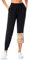 MOVE BEYOND Donna Pantaloni da Jogging in Felpa con Fodera di Sherpa Calda con 2 Tasche Athletic Fleece Pantaloni da Jogging con Coulisse, XL, Nero, Fodera in Pile