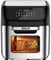 Bakaji Forno Friggitrice ad Aria Calda Frigge Cuoce Griglia Essicca Senza Olio Airfryer Capacità 12Lt Display LED Touch 12 Programmi Timer Regolazione Temperatura Potenza 1800W (Silver)