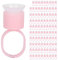 100 Stück Tattoo Ringe Cups, Einweg-Tintenringbecher Microblading Pigmentbecherhalter mit Schwamm