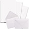 25x Briefpapier-Sets DIN A4 mit C6 gefütterten Briefumschlägen, Nassklebung - Weiß - mattes Schreibpapier und Kuverts mit weißem Seidenfutter