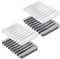 Lot de 4 porte-savon en silicone avec tuyau d'écoulement, non perforé, design antidérapant pour comptoir de cuisine