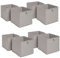 OHS Pack of 8 Fabric Storage Boxes Home Organiser Toys Clothing Bathroom Pop Up Collapsible Foldable Cube Box, Charcoal Grey