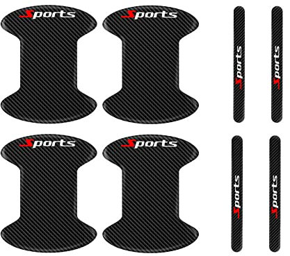 FUBESK 8pcs Auto Door Handle Bowl Sticker Cover Guard,Car Door Handle Bowl Sticker Protector Anti Scratch Cover Accessories Trims