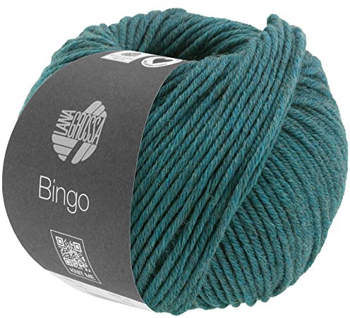 LANA GROSSA Bingo Melange | Extrafeine Merinowolle waschmaschinenfest und filzfrei | Handstrickgarn aus 100% Schurwolle (Merino extrafein) | 50g Wolle zum Stricken & Häkeln | 80m Garn FB 1015