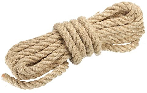 sourcing map Ficelle de jute marron de 14 mm de long pour travaux manuels, emballages cadeaux, jardinage, décoration de mariage