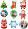 Weihnachten Luftballons, 8 Stück Weihnachten Folienballon, Weihnachten Ballon Dekoration Kit Weihnachtsmann Weihnachtsbaum Elch Schneeflocken Weihnachtsrohr für Weihnachten Partydekoration