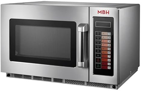 MBH - Microondas profesional 1800W hostelería. Horno microondas industrial 34 litros para bar y restaurante.