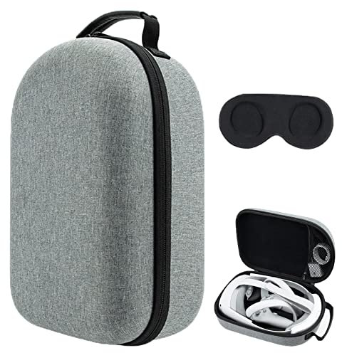 MotuTech - Bolsa portátil para PICO 4 auriculares VR funda de almacenamiento de realidad virtual Goggles funda de transporte protección EVA + tapa de lentes