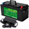 12 V 100 Ah LiFePO4-Lithium-Batterie RV Deep Cycle Battery, eingebautes 100 A BMS, 1280 W Ausgangsleistung für Wohnmobile, Solaranlagen, Marine, Energiespeicherung zu Hause und netzunabhängig