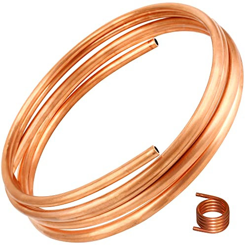 KWOKWEI Soft Copper Pipe OD 6 mm ID 4.8 mm, 1.5 m Length Copper Round Tube for Refrigeration, Generators, Power Rails, Switching Devices, Transformers etc