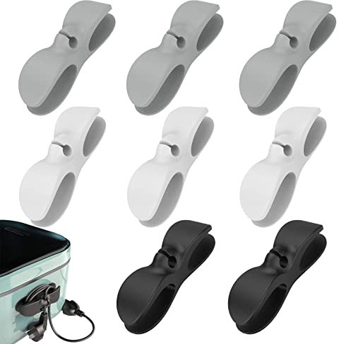 WUDQIJI Kabel Organizer für Geräte 6 Stück Kabelaufwicklung Kabelhalter Kabelverkürzer Kabelaufwickler Selbstklebend Küche Kabel Organizer Kabelwickler für Küchengeräten(3 Farben)