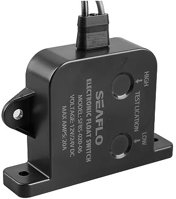 LIGHTEU®, interruttore di sentina elettrico DC 12V 20A /24V 10A per pompa di sentina Pompa acqua sommergibile, SFBS-20-06
