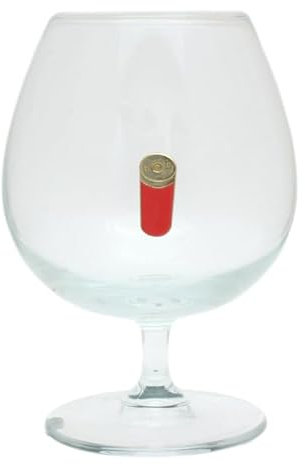 Red Cartridge Brandy Cognac Glass Gift 25 Oz Gift Boxed 646