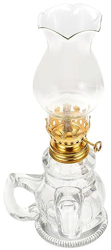 Abaodam 1 Satz Antike Öllampe Kammer-hurrikanlampen Retro-hurrikanlampe Elektrische Camping-öllaterne Alte Petroleumlampen Dekorative Öllaterne Petroleumlampenöl Anzeige Kerosin Glas