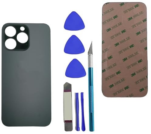 13 Pro Max Back Glass Replacement for iPhone 13 Pro Max Rear Back Glass Replacement with + Reparing Tool Kit (Alpine Green)