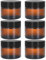 Aililong Lot de 6 bocaux à crème, 50 ml, en verre ambré, transparent, pour cosmétiques, lotions, pommades, huiles essentielles, mini bougies