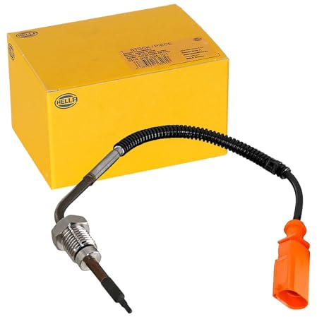 HELLA 6PT 010 376-681 Sensor, Abgastemperatur - 2-polig - geschraubt | 6PT 010 376-681 Kompatibel mit A4 B8 (8K2),A4 B8 Avant (8K5),A5 Sportback (8TA),Q5 (8RB),Q5 Van (8RB)