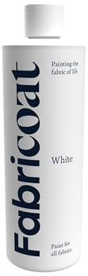 Fabricoat Fabric Paint – Restore or Change the Colour of Any Fabric - Paint Directly Onto Fabric - Transform Anything – Sofas, Lampshades, Car Interiors (500ml, White)