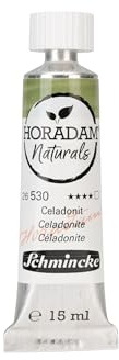 Schmincke - Horadam Naturals, Celadonit, 15 ml, 26530006, feinste vegane Wasserfarbe, natürliche Pigmente, Verbindung Aquarell & Gouache, Tube