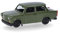 herpa 027342-005 Modellauto Trabant 1.1 Limousine, Miniatur im Maßstab 1:87, Sammlerstück, Made in Germany, Modell aus Kunststoff, Farbe: olivgrün Miniaturmodell