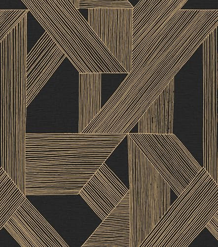 SCHÖNER WOHNEN-Kollektion Fototapete XXL LINES 366815 mit geometrischem Motiv in Schwarz - 3,00 m x 2,65 m