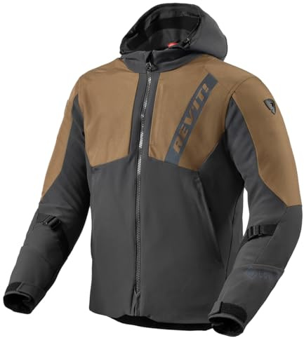 REV'IT! Revit Potential GTX wasserdichte Motorrad Textiljacke, grau/braun, 2XL