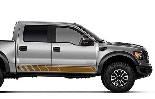 KJJjQf Car Body Side Stickers,for F-ord F150 Raptor Ranger T6 T7,Stripe Side Skirt Decal Stickers Body Modification Accessories,D-Yellow