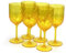 Yalin Lot de 6 verres à vin et à eau empilables incassables en plastique acrylique 445 ml (jaune, 445 ml)