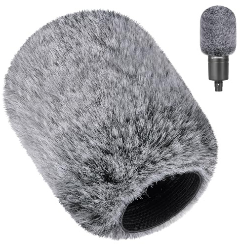 Pop Filter for Audio-Technica AT2020 Microphone，Mic Covers Foam with Furry Windscreen Muff Windshield Acoustic Recording Filter and Noise for AT2020USB AT2035 AT2040 AT2050 ATR2500 ATR2500X AT4040
