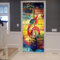 Türtapete Selbstklebend 77x200 Musiknoten Türfolie Graffiti Türaufkleber Fototapete 3D Effekt Türklebefolie Türposter für Innentür Schlafzimmer Bad Dekoration M0723