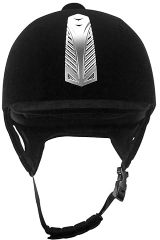 zjhukfmc Ridhjälm, 30 x 17 cm ridhjälm sammet, ridskyddshattar