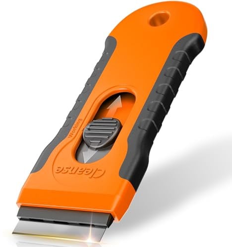 Multi-Surface Non-Scratch Cleaning Tool with 15 Extra Refills for Glass, Ceramic Cooktops, Ovens, Stoves, and Cars – Effectively Removes Burnt Food, Stubborn Stains, Dirt, Stickers, and Paint