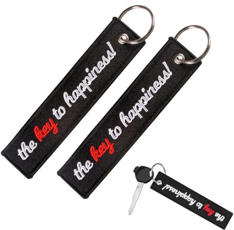 WUSJCOF Porte-clés Moto et Voiture,en Tissu,Personnalisé,Broderie,Cadeau pour Homme,Bagage,Caisse,Ceinture,équipement,Étiquette de Nom ou Numéro,Accessoires Personnalisables,Clef