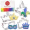Ausstechformen von Ann Clark USA - Karneval Keksausstecher - 4-Teiliges Set - Königskrone, Prinzessinnenkrone, Karneval Maske, Fleur de Lis