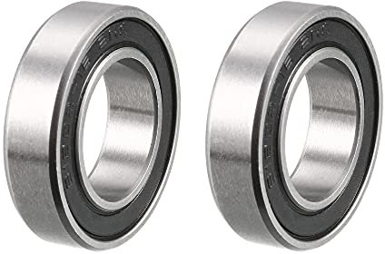 sourcing map 2 Stücke Doppelt Abgedichtet Rillenkugellager 16287-2RS Z2 16mm x 28mm x 7 mm Chromstahl Kugellager für Skateboard