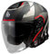MT Helmets MT Helm Thunder III Jet matt schwarz/rot Größe M | Helder vizier | Jethelme | Druckknopf | Glasfaser | geeignet für Mofa, Moped, Motorrad, Roller