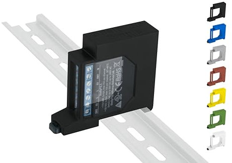 Hutschienenhalter/Adapter Single für Shelly 2.5 / EM DIN Rail bracket (35mm) (Schwarz)