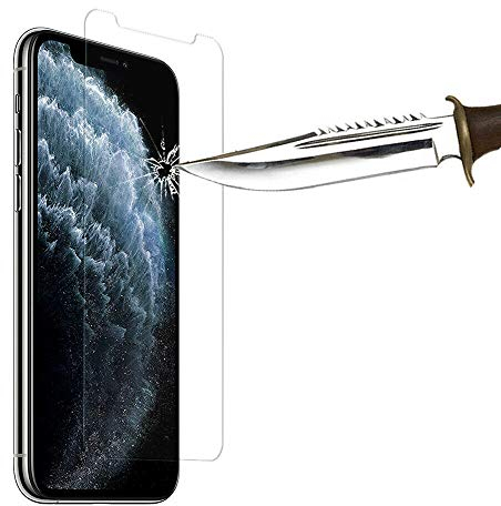 COPHONE® Verre trempé Compatible iPhone 11 Pro (5.8 pouces) Film de Protection écran Anti Choc et Anti Casse. Bords arrondis, Anti Empreinte 9H Haute Transparence