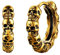 Richsteel gold Creolen Ohrringe für Herren Jungen Punk Totenkopf Ohrschmuck Hip pop Skelett Ohrringe für Geburtstag Vatertag